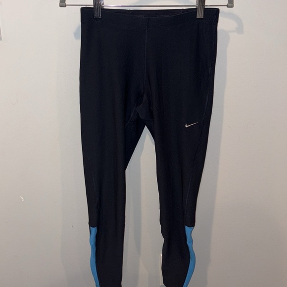 Nike Dri Fit Running Cropped Legging Navy/Blue Size Large - Picture 2 of 15